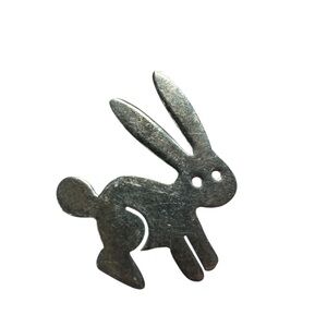 Vintage 925 Mexico Sterling Silver Rabbit Bunny Brooch Pin Stamped AHC